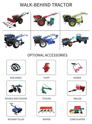 15hp歩く農場トラクター8hpの農場のディーゼル機関の小型農場トラクター